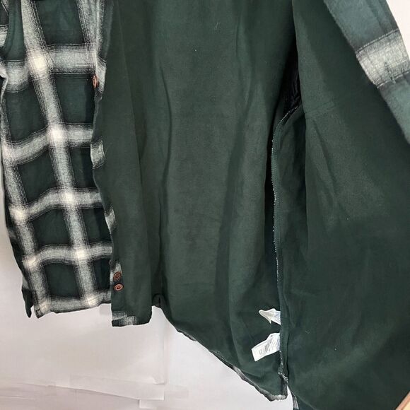 Red Head Men's Plaid Shirt Jacket Shacket Size L Fleece Lined Green - Picture 6 of 8